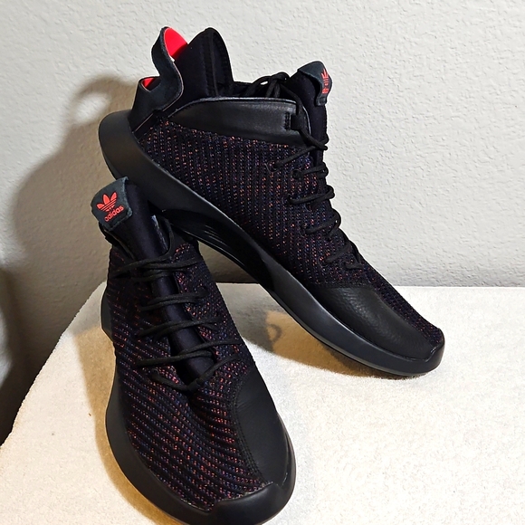 Adidas Crazy 1 ADV Basketball Shoes black/Red B37562 Mens Size 13